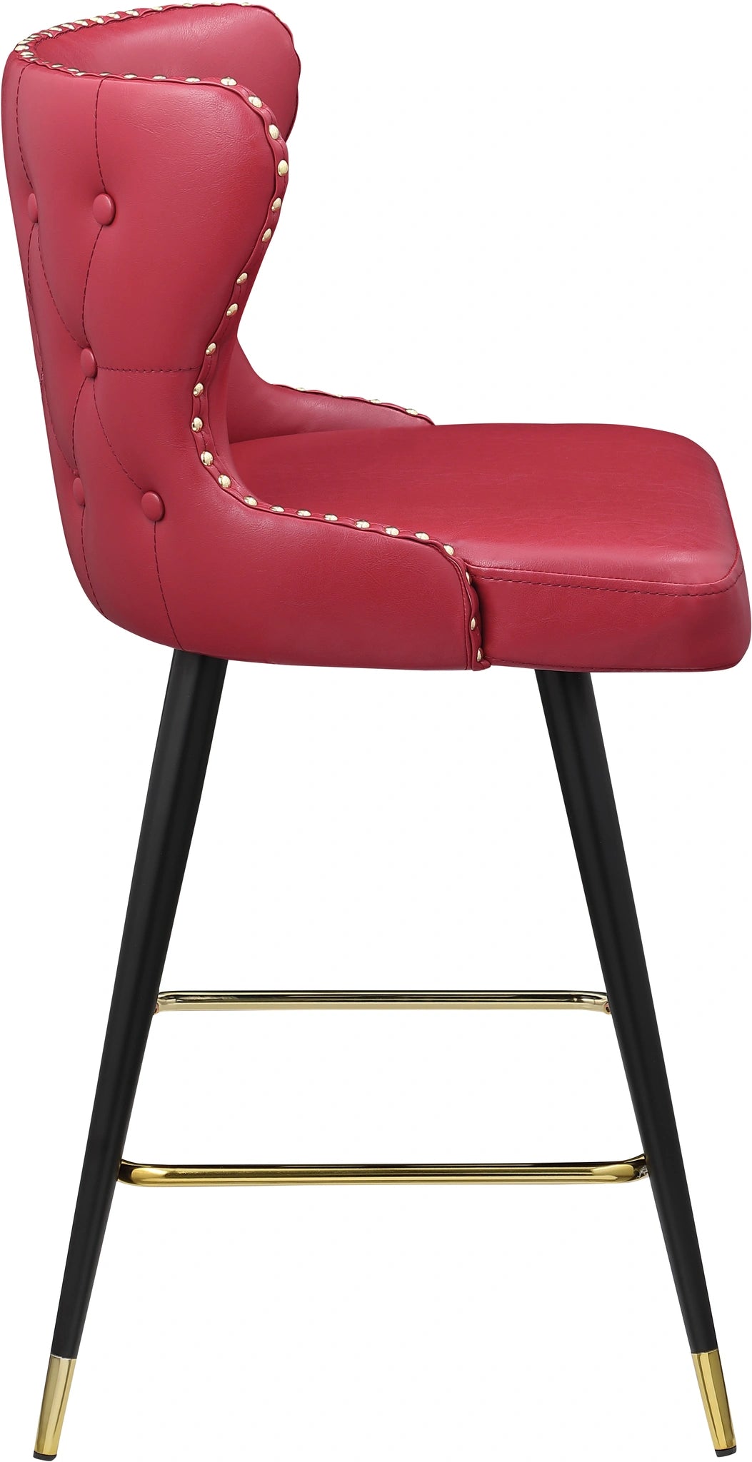 Hendrix Red Faux Leather Counter/Bar Stool