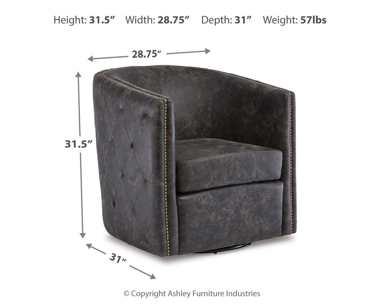 Brentlow Swivel Accent Chair - Luxury Home Furniture (MI)