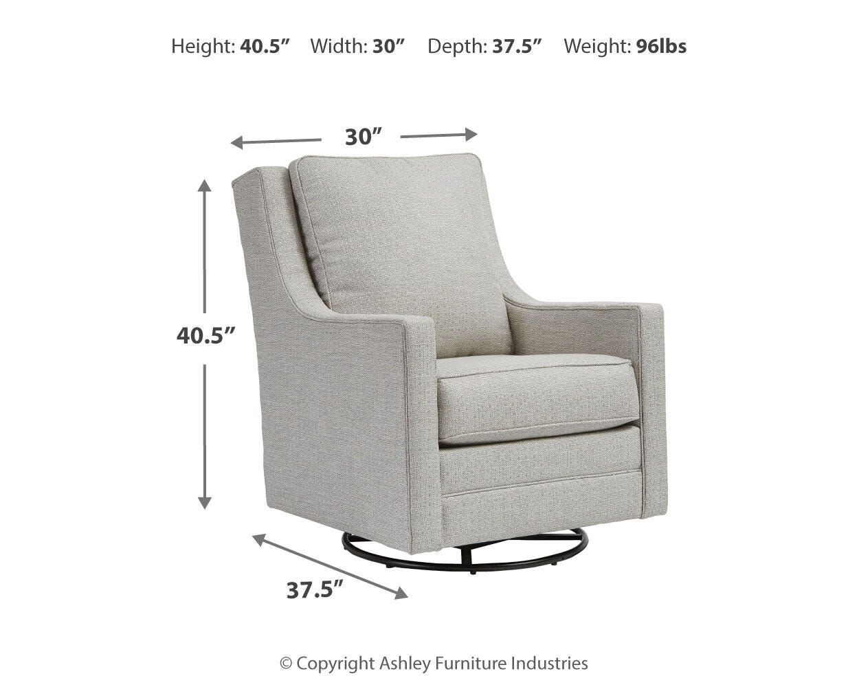 Kambria Swivel Glider Accent Chair - Luxury Home Furniture (MI)