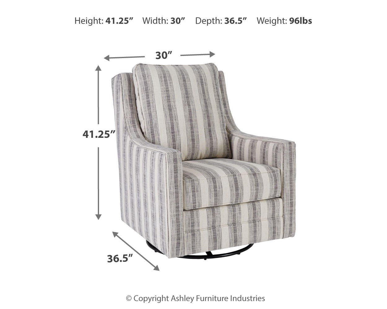 Kambria Swivel Glider Accent Chair - Luxury Home Furniture (MI)