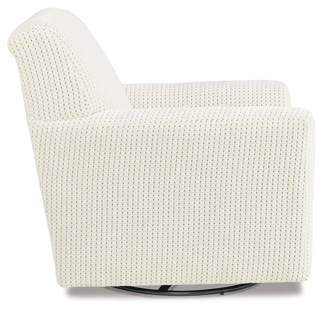 Herstow Swivel Glider Accent Chair - Luxury Home Furniture (MI)