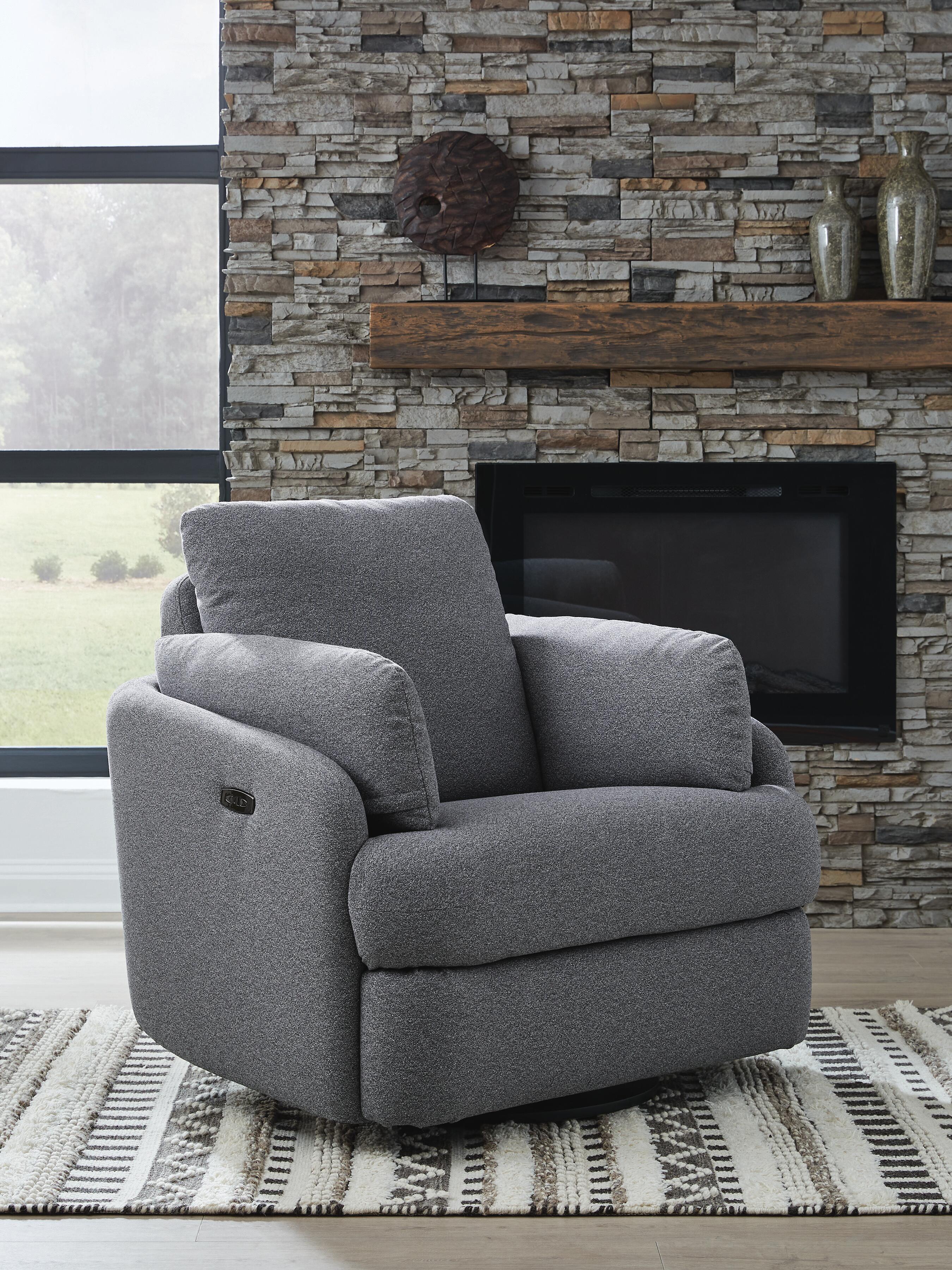 Alainmont Next-Gen Nuvella Swivel Power Recliner - Luxury Home Furniture (MI)