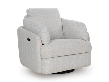 Alainmont Next-Gen Nuvella Swivel Power Recliner - Luxury Home Furniture (MI)