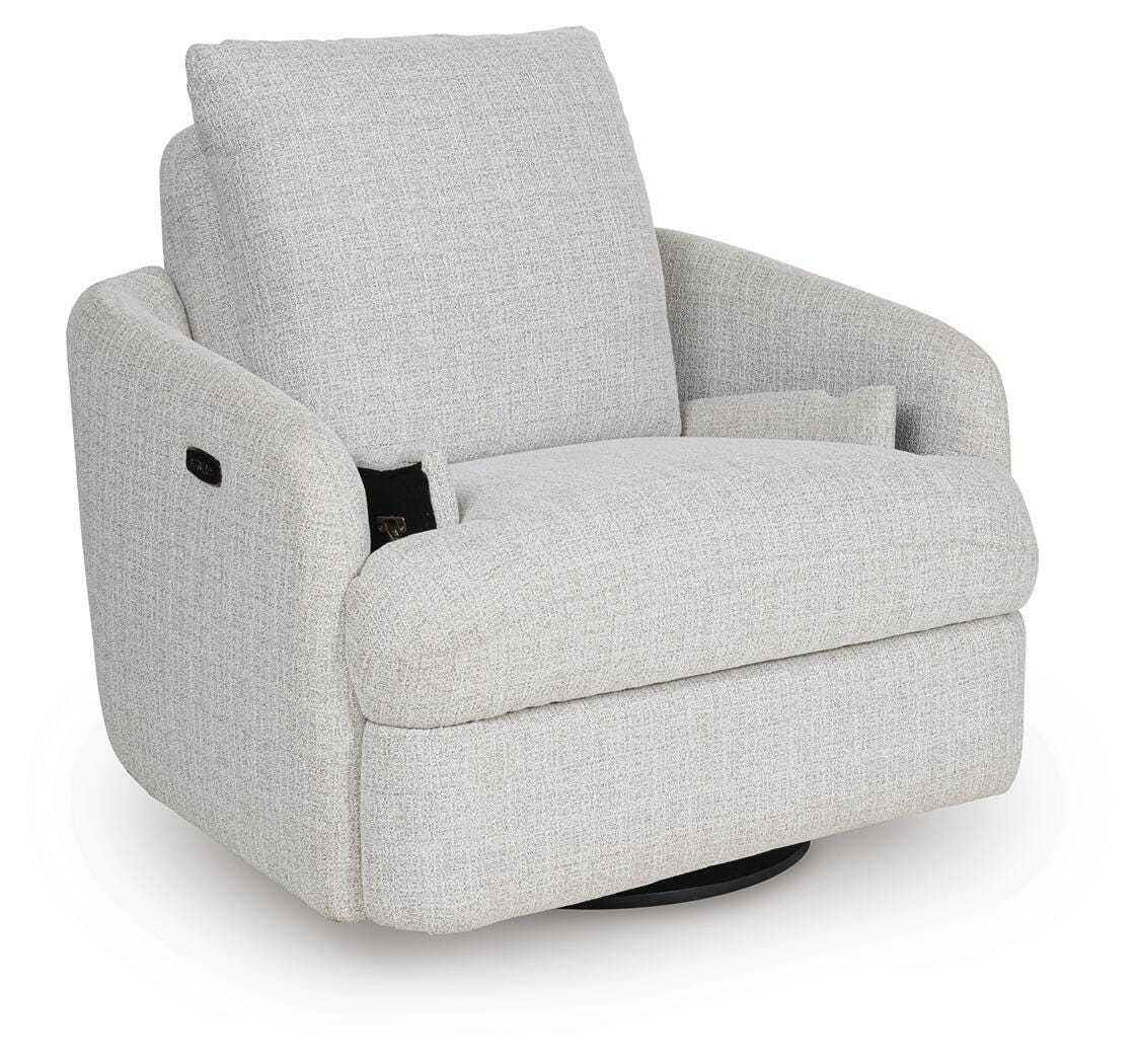 Alainmont Next-Gen Nuvella Swivel Power Recliner - Luxury Home Furniture (MI)