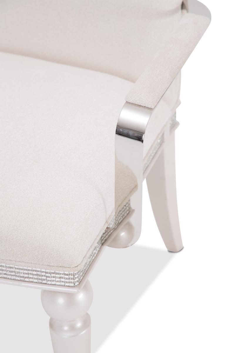 Glimmering Heights Upholstered Arm Chair in Ivory (Set of 2)