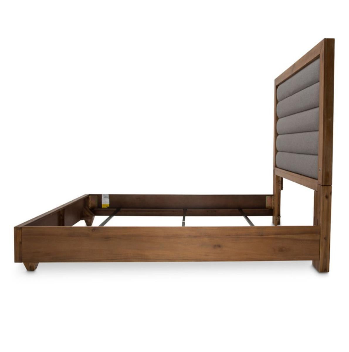Brooklyn Walk Queen Channel Tufted Panel Bed in Burnt Umber - Luxury Home Furniture (MI)
