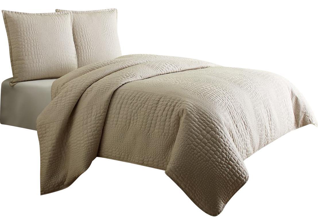 Dash 3-pc Queen Coverlet Set in Natural