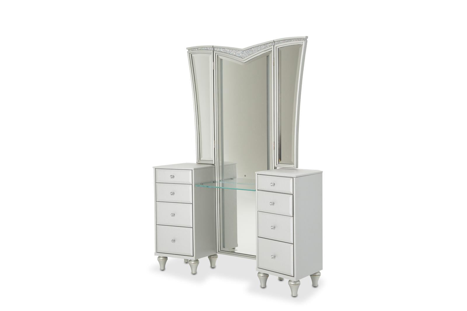 Melrose Plaza Vanity Mirror in Dove