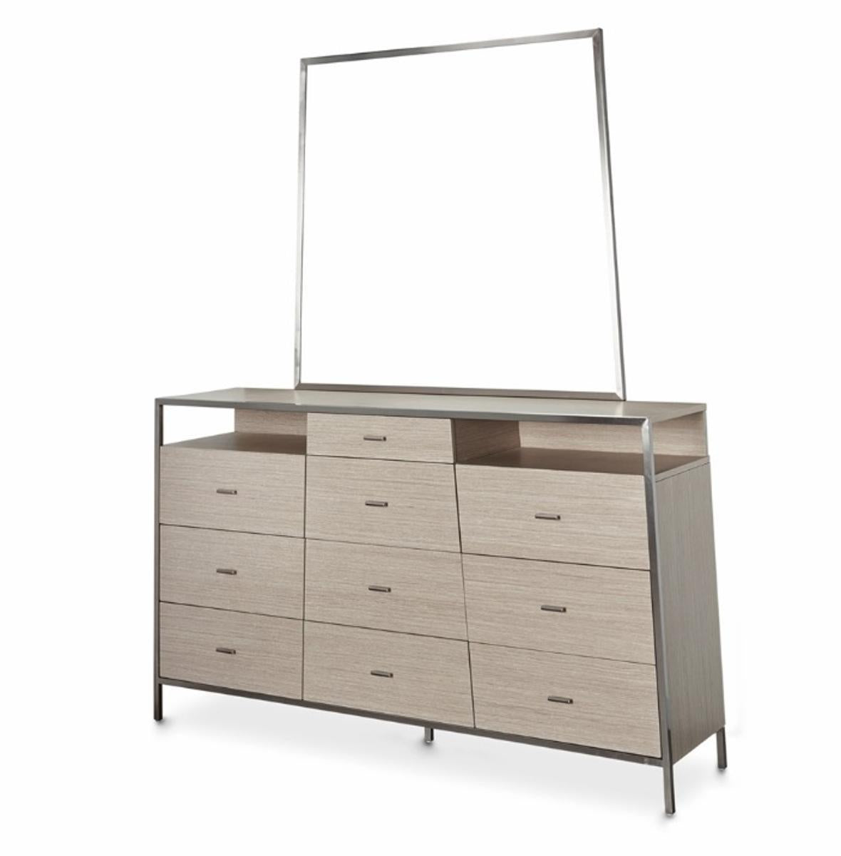 Silverlake Village Mirror in Washed Oak - Luxury Home Furniture (MI)