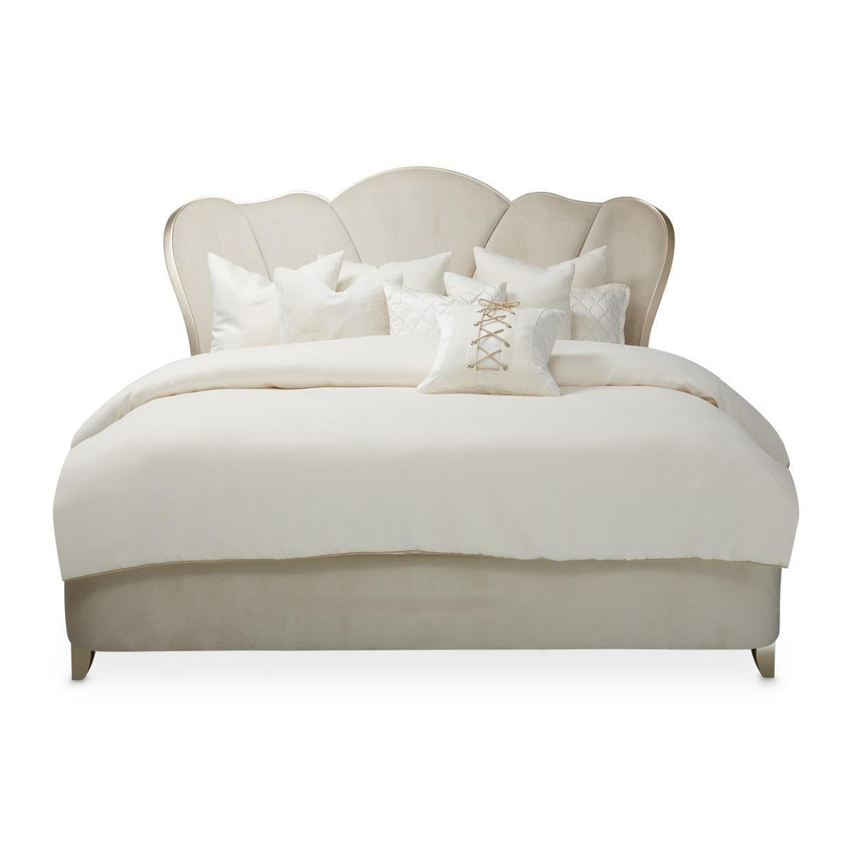 Villa Cherie Eastern King Channel Tufted Upholstered Bed in Caramel - Luxury Home Furniture (MI)