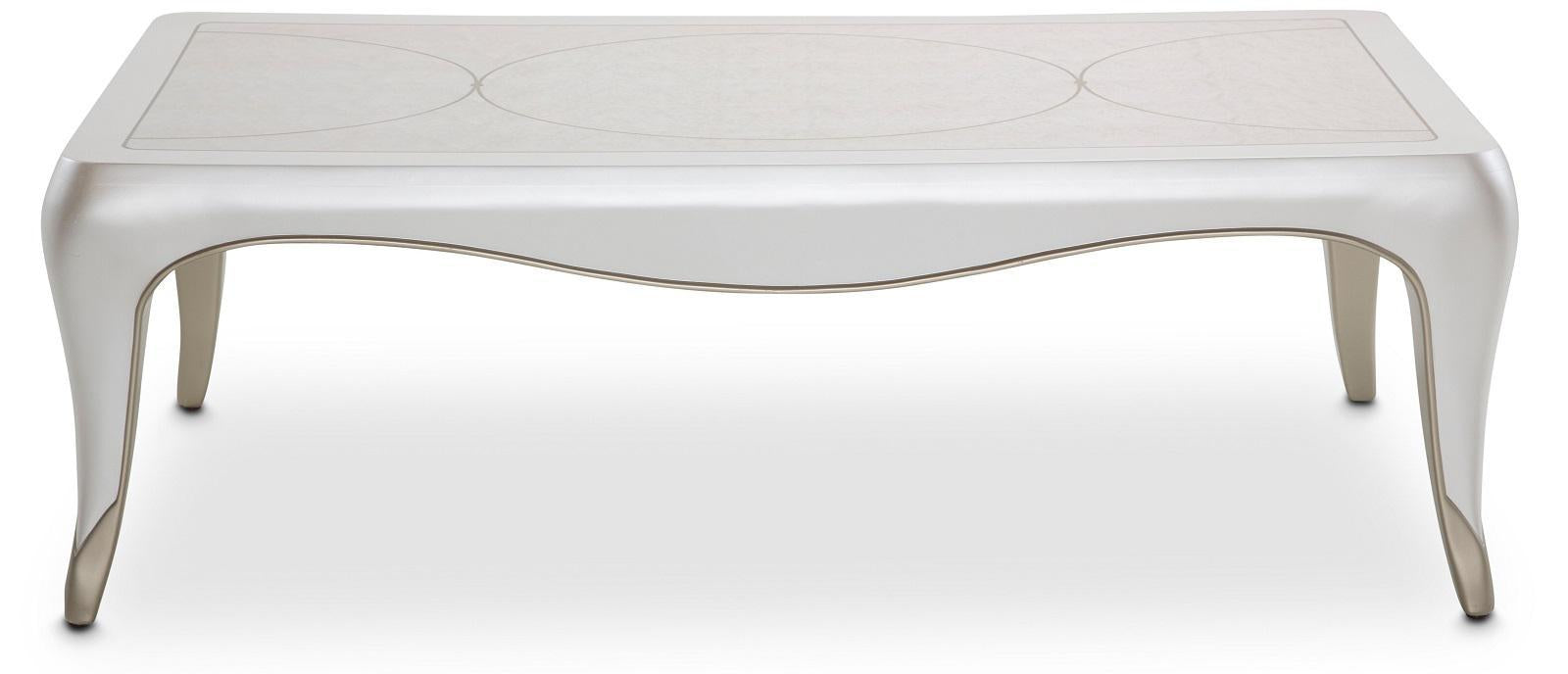 Furniture London Place Cocktail Table in Creamy Pearl