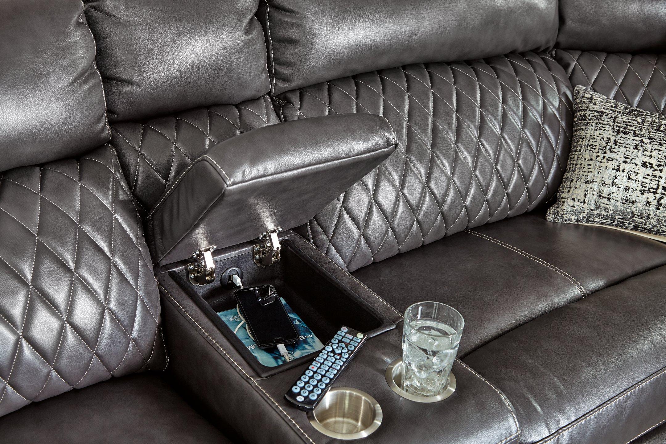 Samperstone Power Reclining Sectional - Luxury Home Furniture (MI)