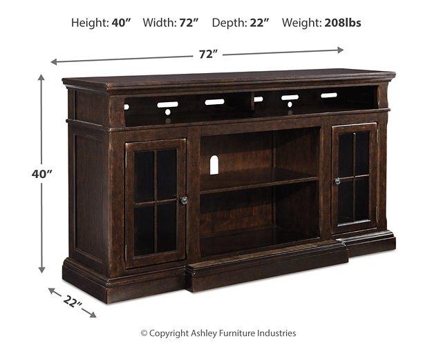 Roddinton 72" TV Stand with Electric Fireplace - Luxury Home Furniture (MI)