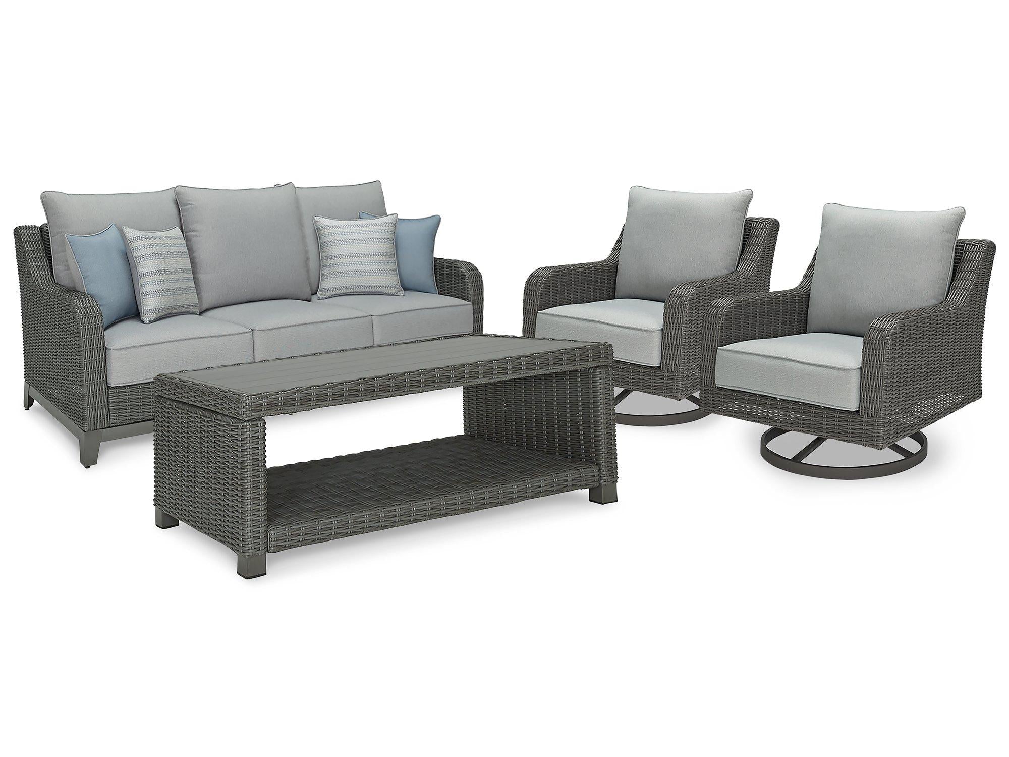 Elite Park Outdoor Sofa, Lounge Chairs and Cocktail Table - Luxury Home Furniture (MI)