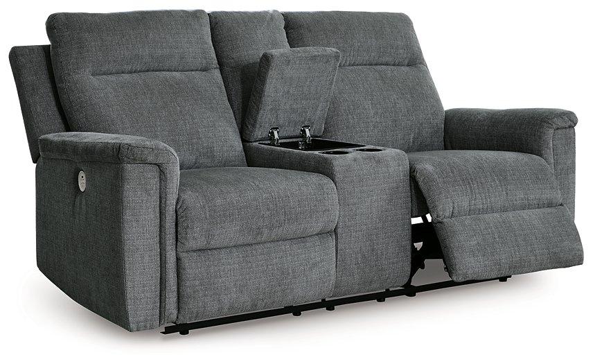 Barnsana Power Reclining Loveseat with Console - Luxury Home Furniture (MI)