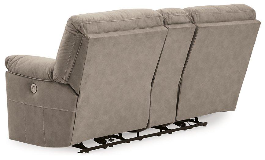 Cavalcade Power Reclining Loveseat with Console - Luxury Home Furniture (MI)