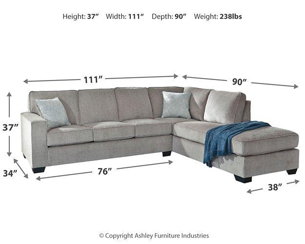 Altari 2-Piece Sleeper Sectional with Chaise - Luxury Home Furniture (MI)