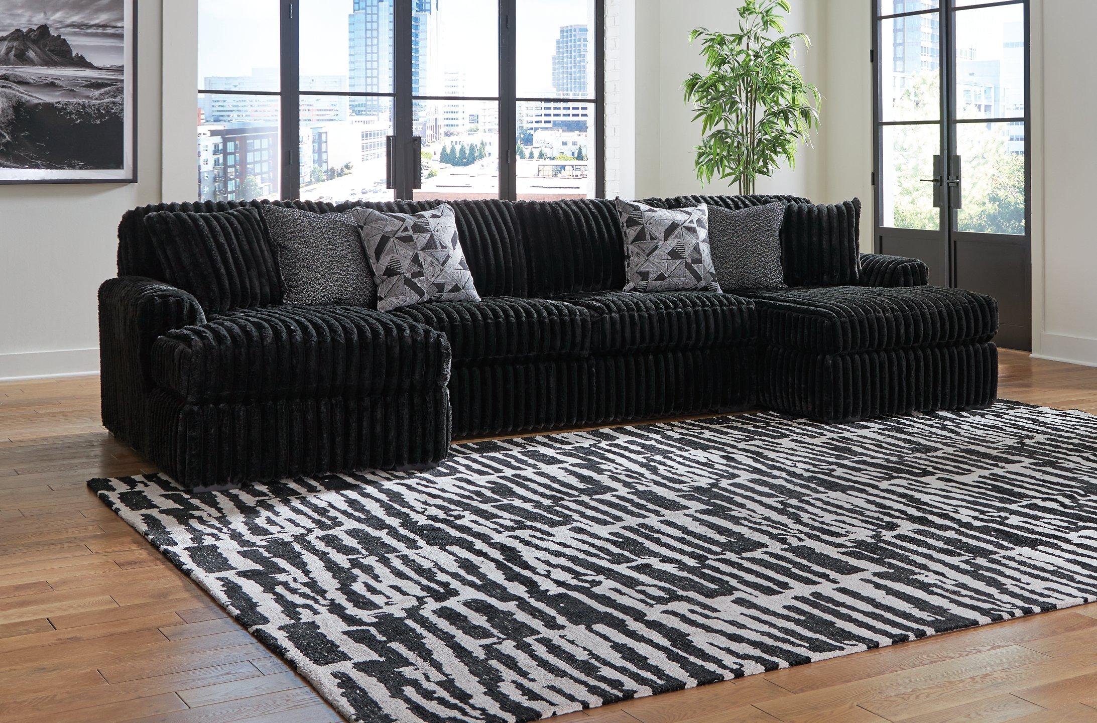 Midnight-Madness Sectional with Chaise - Luxury Home Furniture (MI)