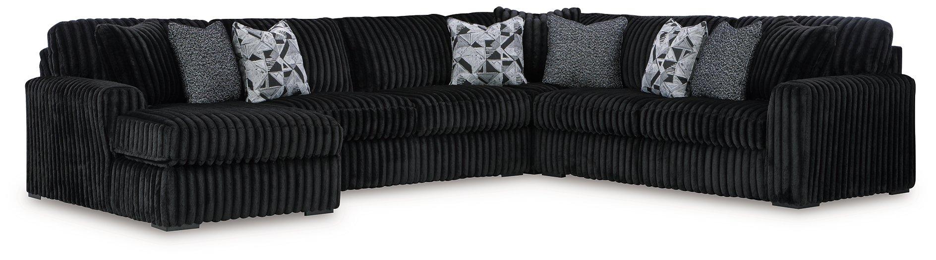 Midnight-Madness Sectional with Chaise - Luxury Home Furniture (MI)
