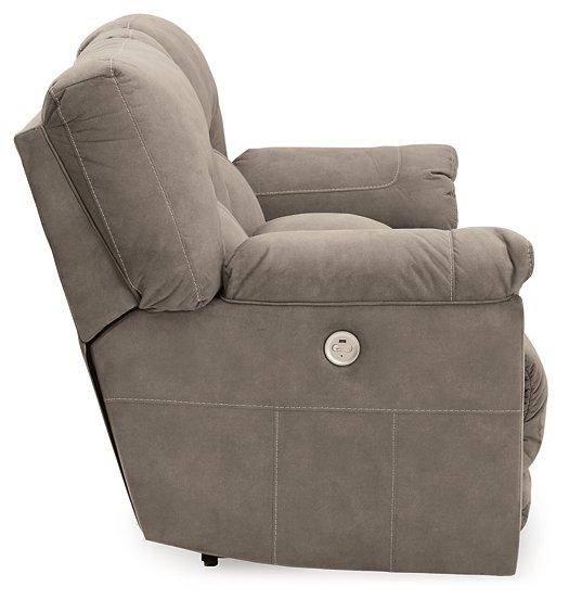Cavalcade Power Reclining Loveseat with Console - Luxury Home Furniture (MI)