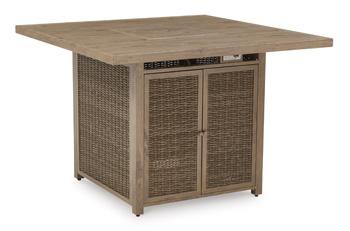 Walton Bridge Outdoor Bar Table with Fire Pit - Luxury Home Furniture (MI)