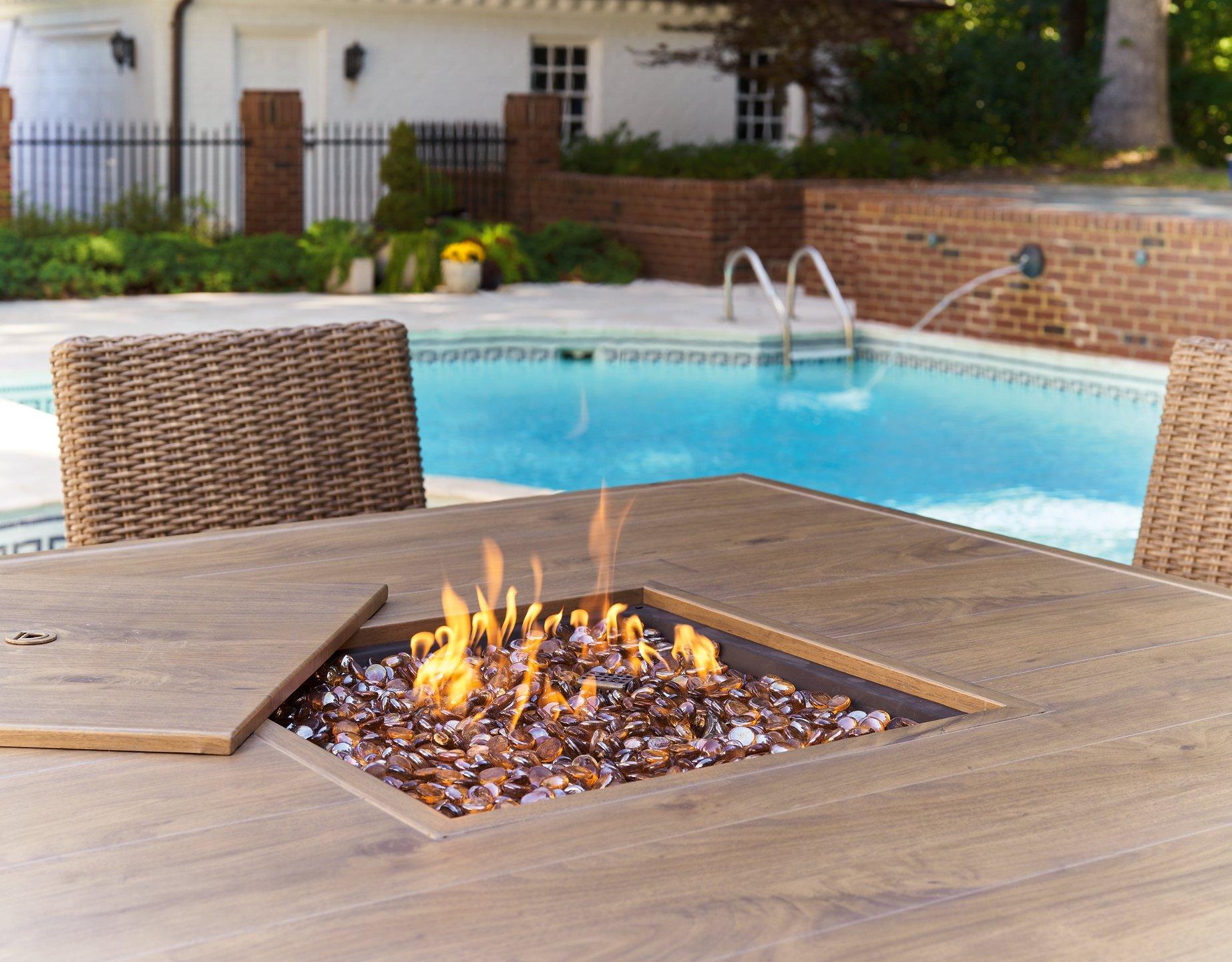 Walton Bridge Outdoor Bar Table with Fire Pit - Luxury Home Furniture (MI)