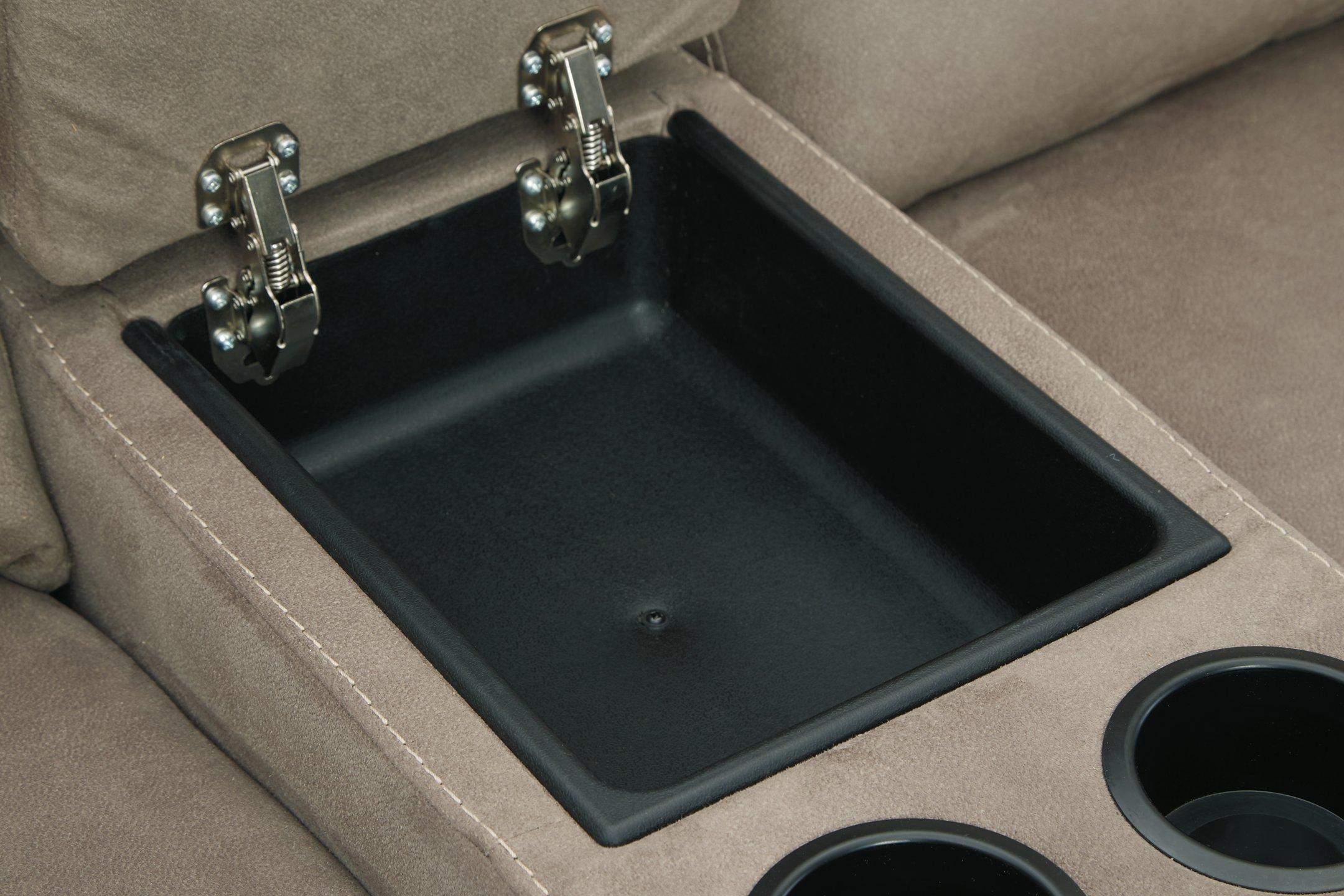 Cavalcade Power Reclining Loveseat with Console - Luxury Home Furniture (MI)