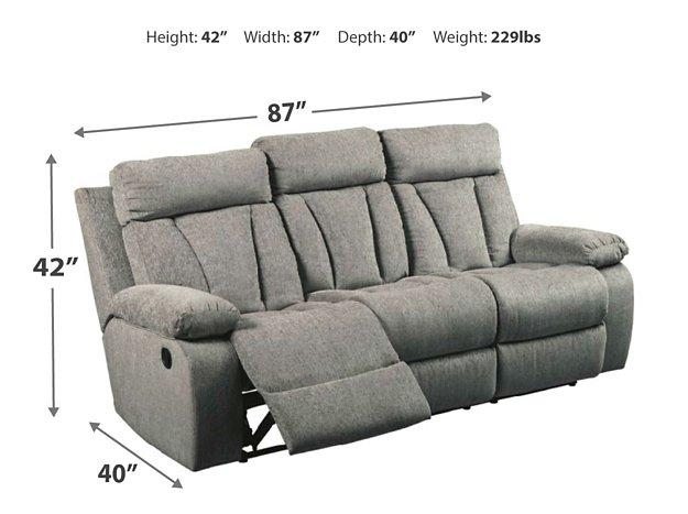 Mitchiner Reclining Sofa with Drop Down Table - Luxury Home Furniture (MI)