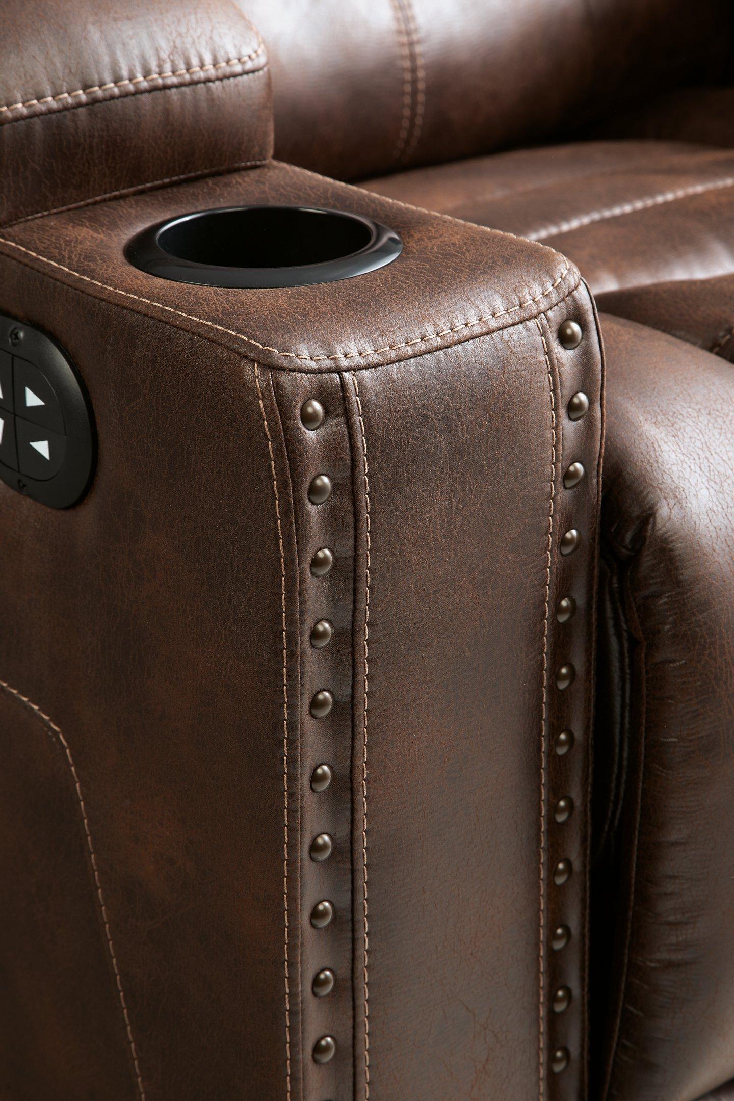 Owner's Box Power Reclining Loveseat with Console - Luxury Home Furniture (MI)