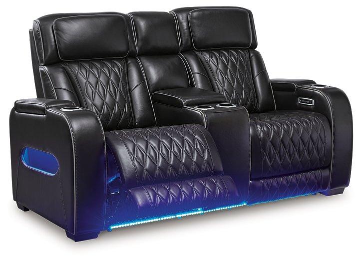 Boyington Power Reclining Loveseat with Console - Luxury Home Furniture (MI)