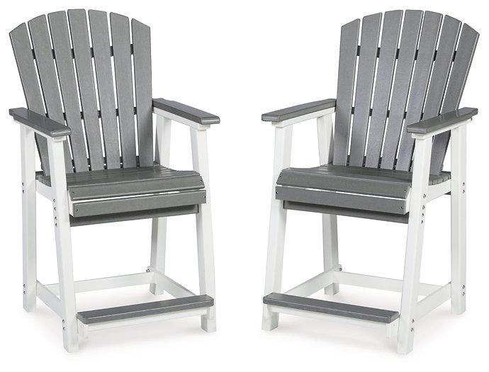 Transville Outdoor Counter Height Bar Stool (Set of 2) - Luxury Home Furniture (MI)