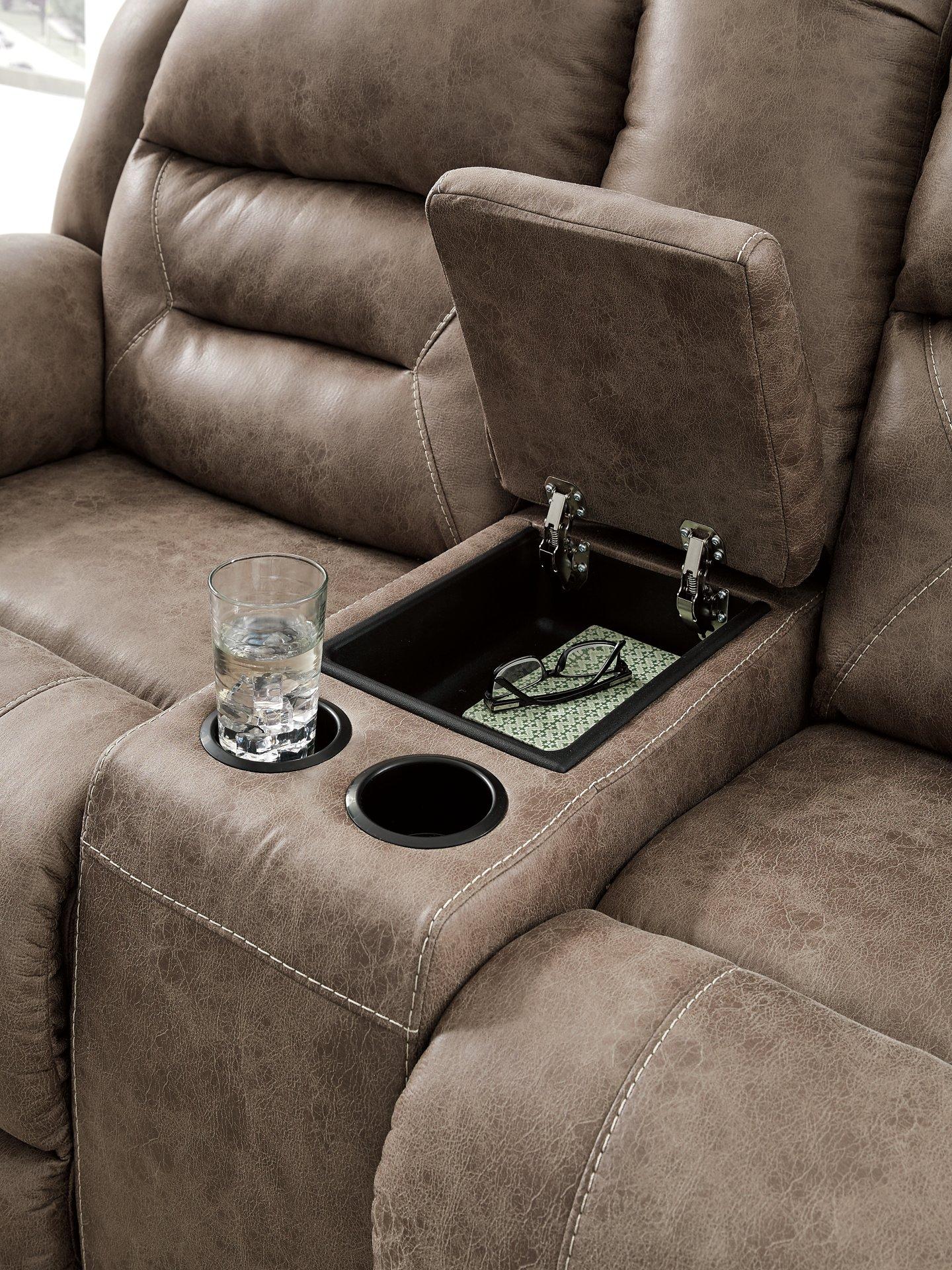 Stoneland Reclining Loveseat with Console - Luxury Home Furniture (MI)