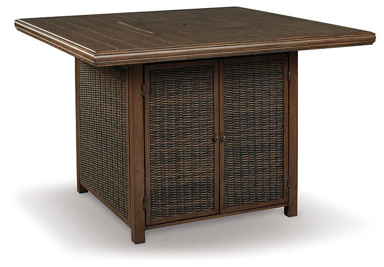 Paradise Trail Outdoor Counter Height Dining Table with 4 Barstools - Luxury Home Furniture (MI)