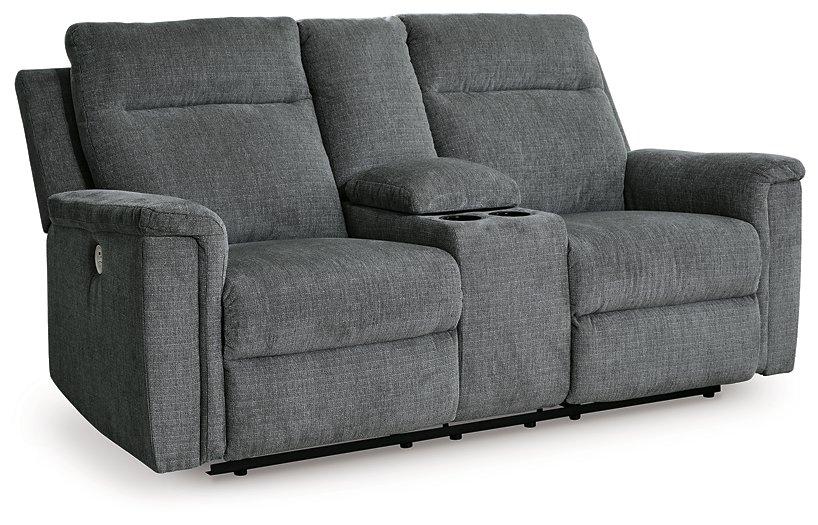 Barnsana Power Reclining Loveseat with Console - Luxury Home Furniture (MI)