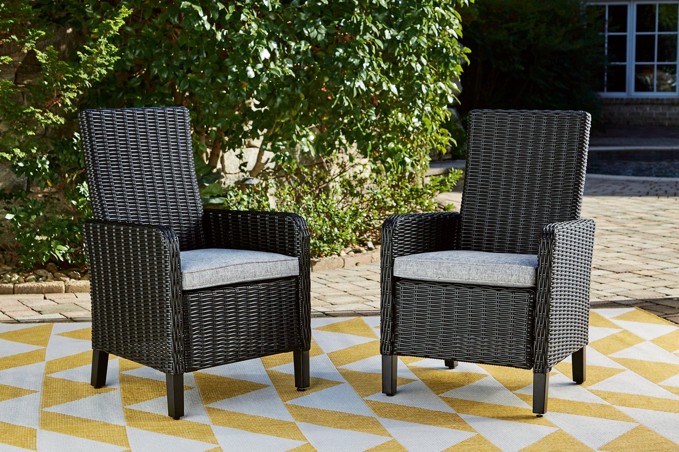 Beachcroft Outdoor Arm Chair with Cushion (Set of 2) - Luxury Home Furniture (MI)