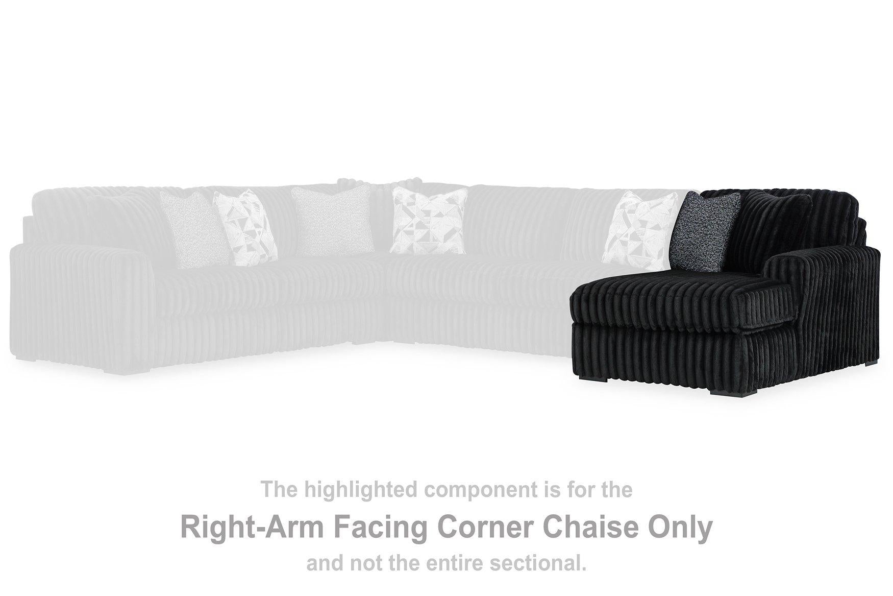 Midnight-Madness Sectional with Chaise - Luxury Home Furniture (MI)