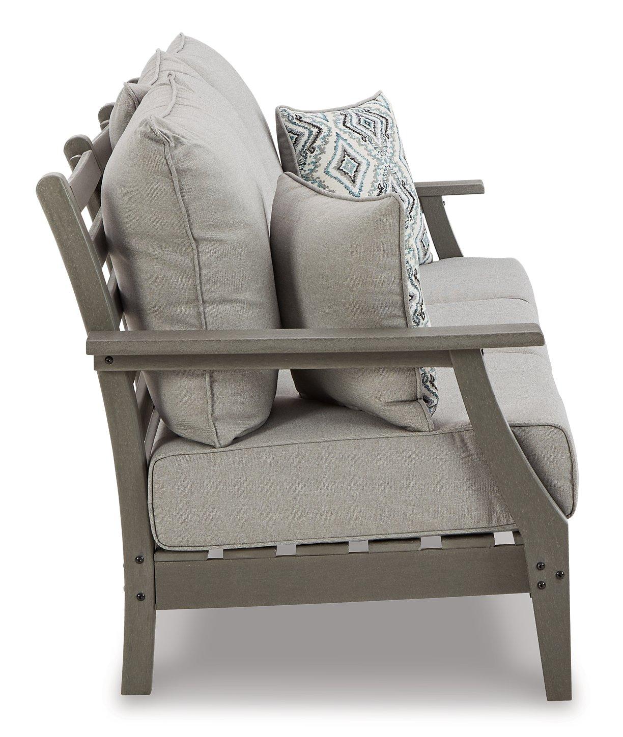 Visola Outdoor Sofa and Loveseat with Coffee Table - Luxury Home Furniture (MI)