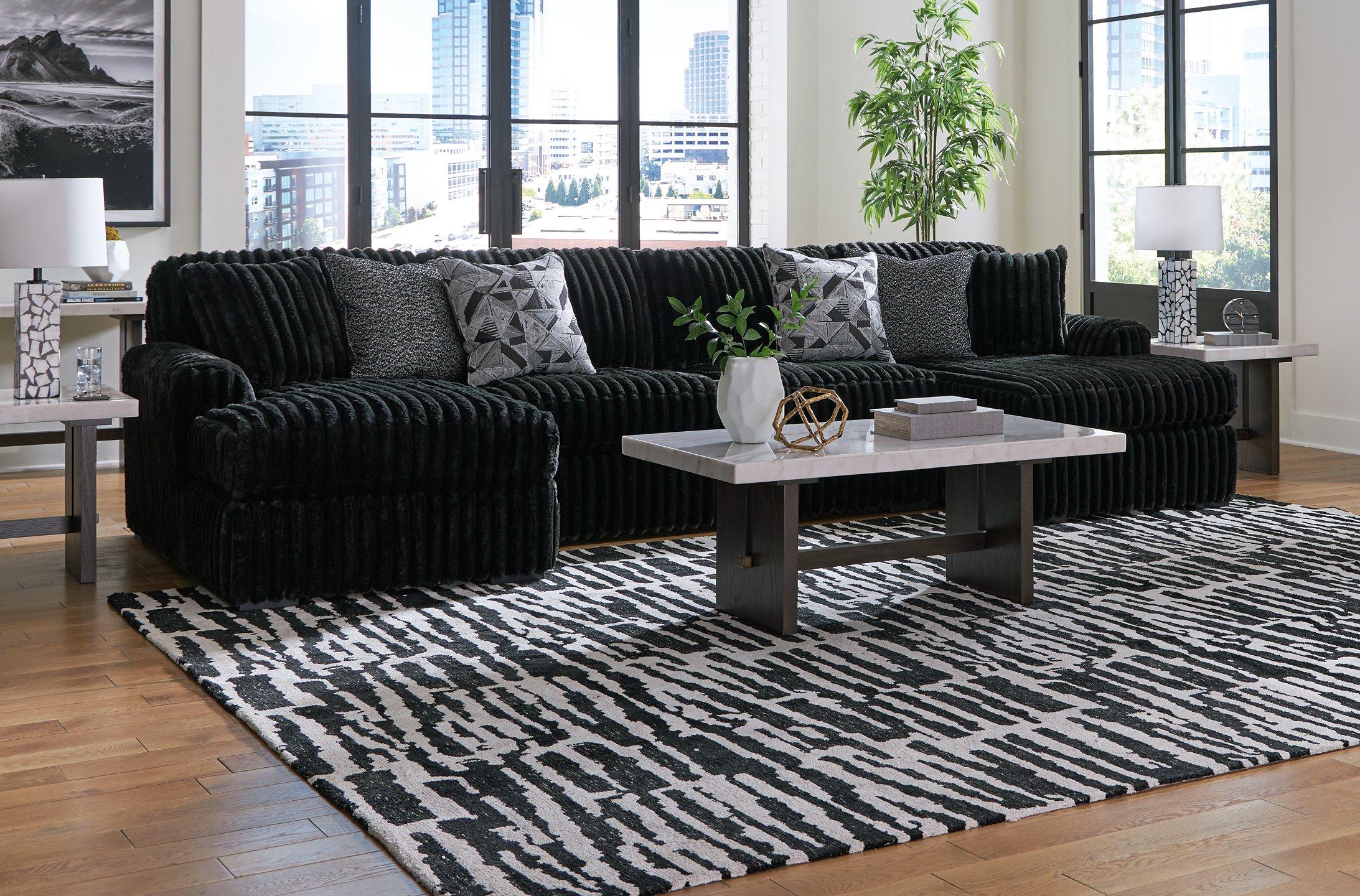 Midnight-Madness Sectional with Chaise - Luxury Home Furniture (MI)