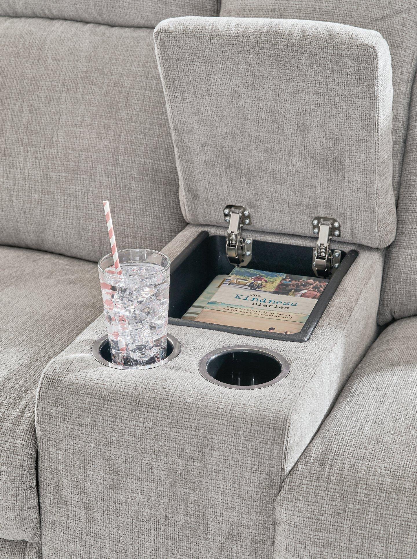 Barnsana Power Reclining Loveseat with Console - Luxury Home Furniture (MI)
