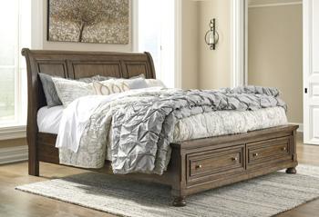 Flynnter Bed with 2 Storage Drawers - Luxury Home Furniture (MI)