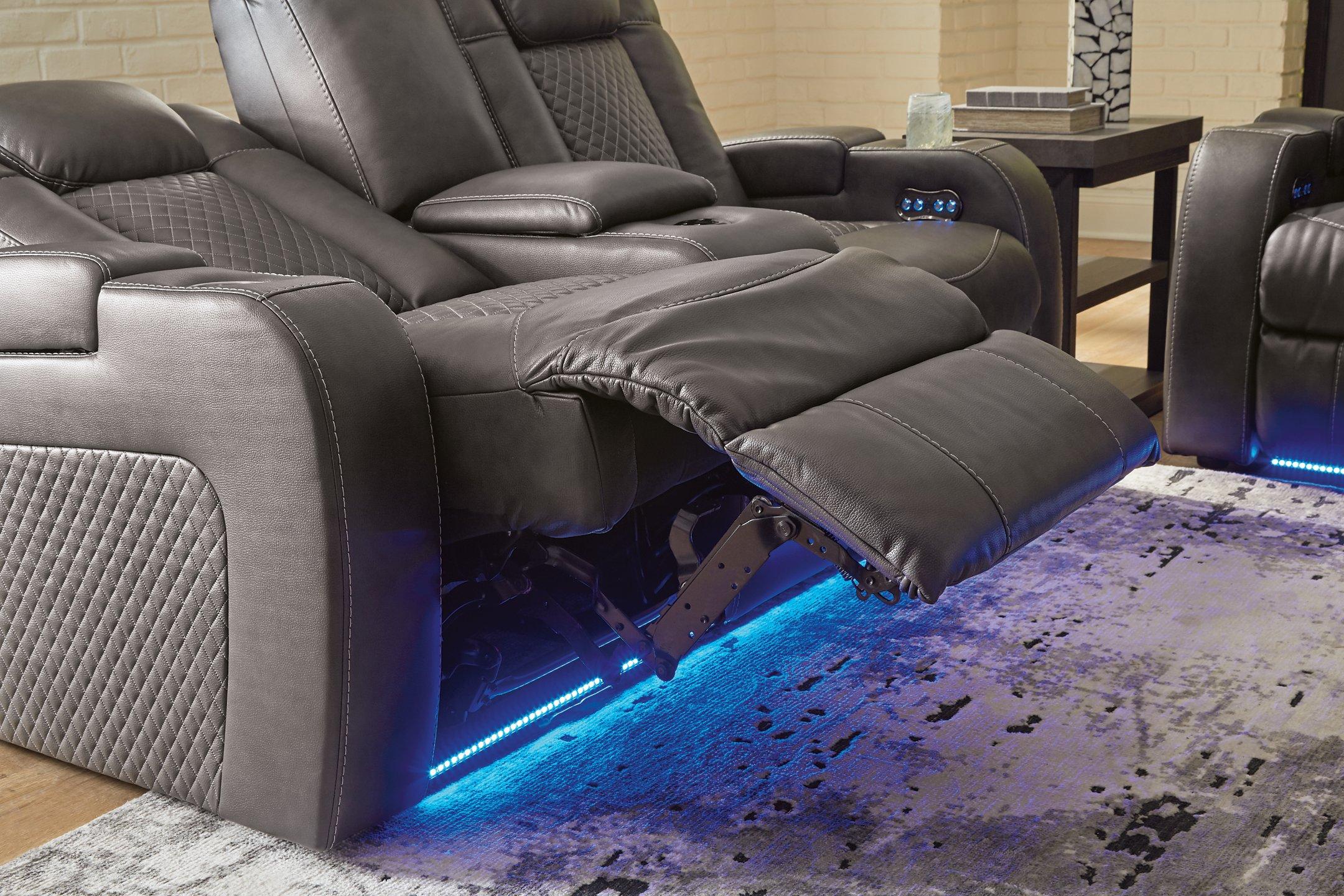 Fyne-Dyme Power Reclining Loveseat with Console - Luxury Home Furniture (MI)