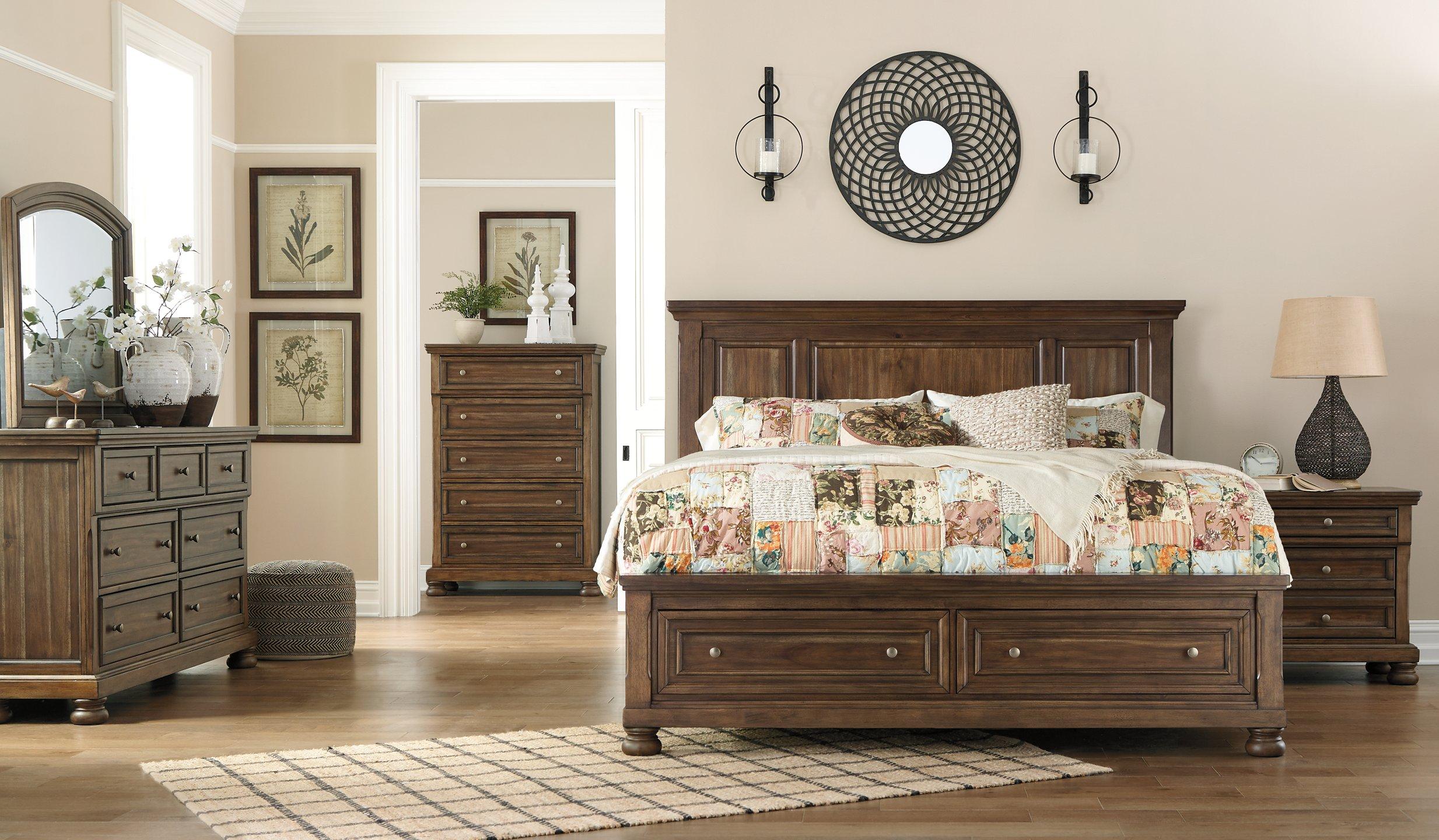 Flynnter Bed with 2 Storage Drawers - Luxury Home Furniture (MI)