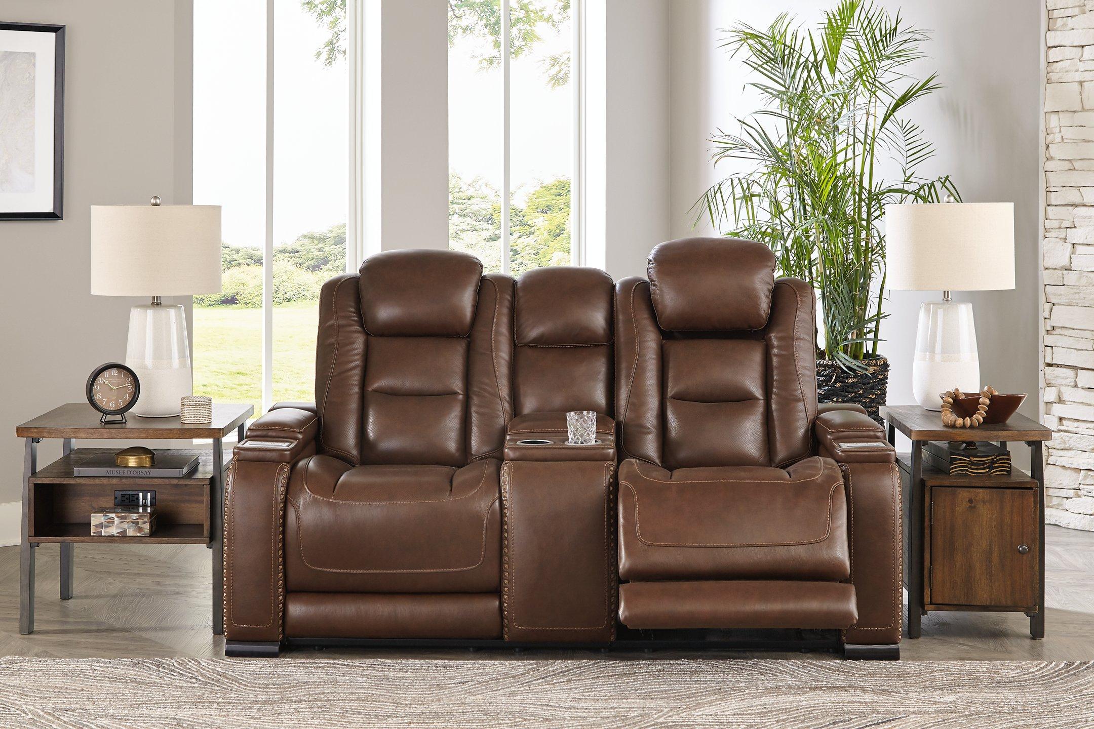 The Man-Den Power Reclining Loveseat with Console