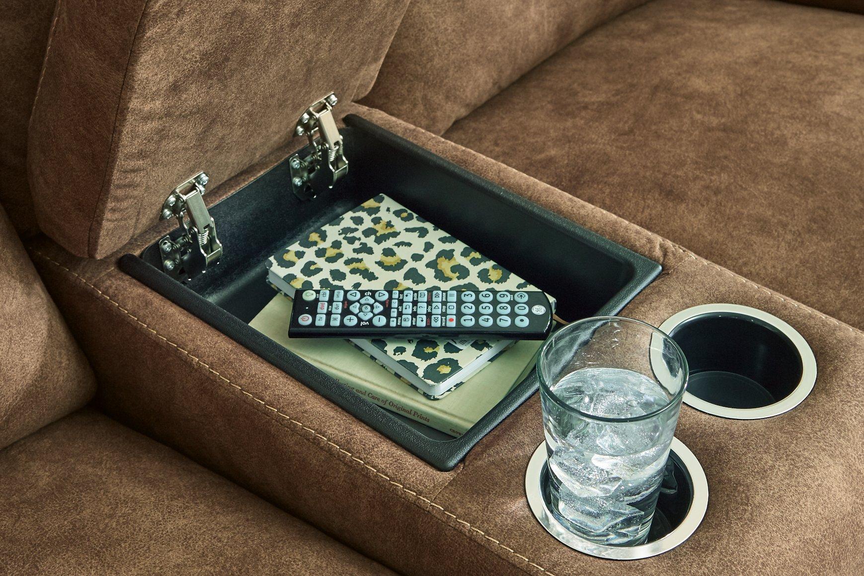 Edenwold Reclining Loveseat with Console - Luxury Home Furniture (MI)