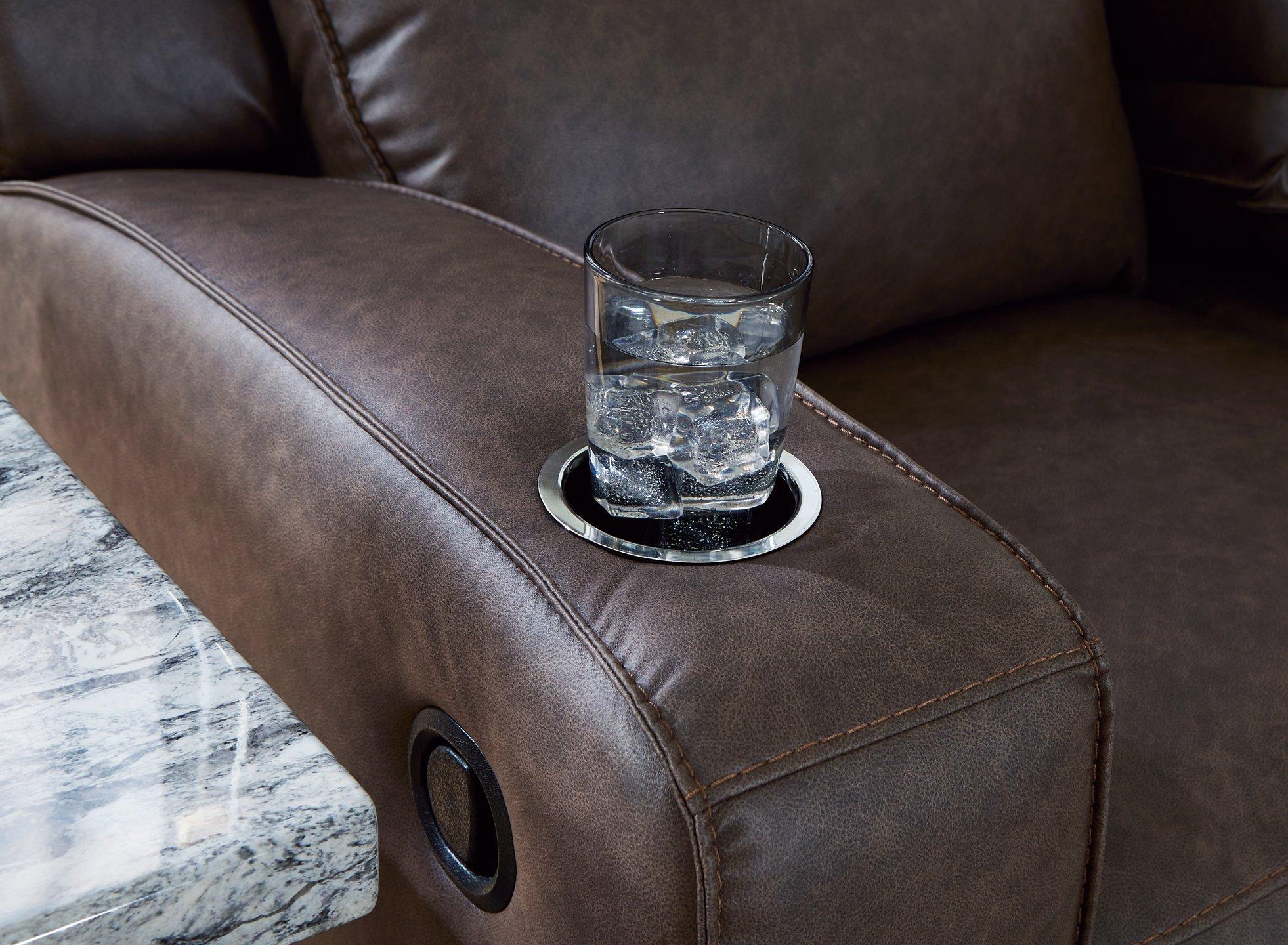 Lavenhorne Reclining Sofa with Drop Down Table - Luxury Home Furniture (MI)