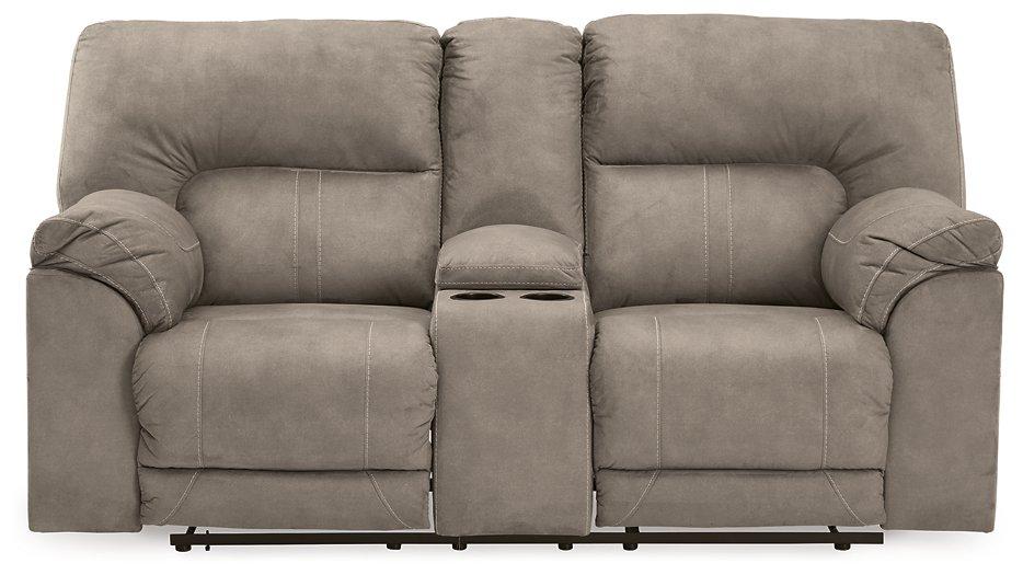 Cavalcade Power Reclining Loveseat with Console - Luxury Home Furniture (MI)