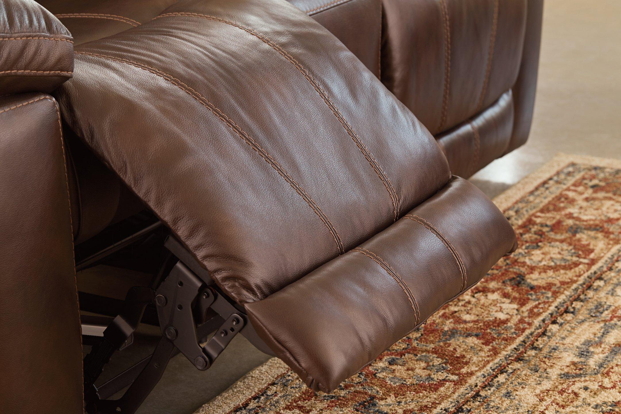 Edmar Power Reclining Loveseat with Console - Luxury Home Furniture (MI)
