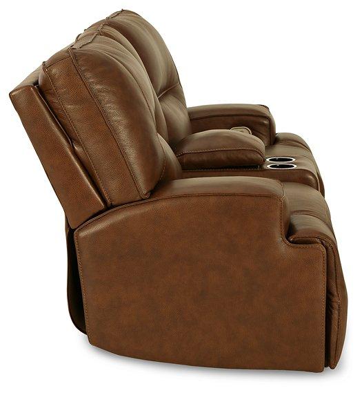 Francesca Power Reclining Loveseat with Console - Luxury Home Furniture (MI)