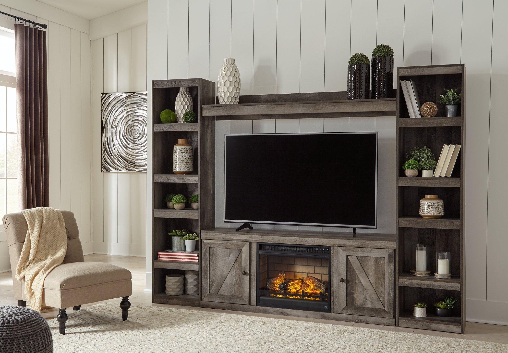Wynnlow 4-Piece Entertainment Center with Electric Fireplace - Luxury Home Furniture (MI)