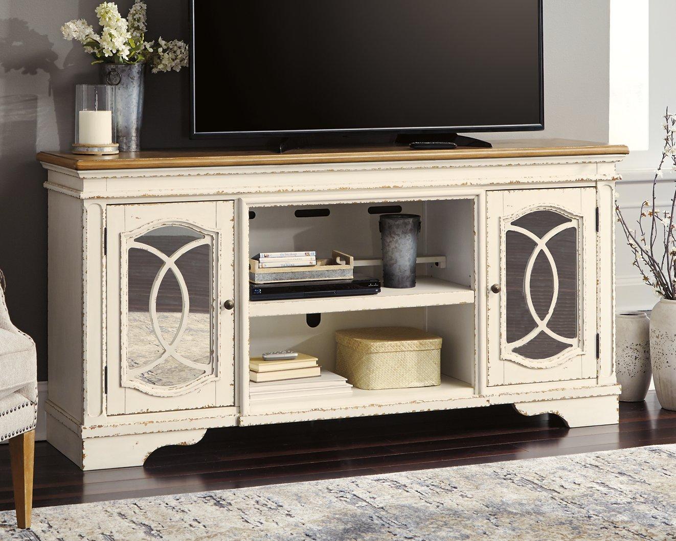 Realyn 74" TV Stand with Electric Fireplace - Luxury Home Furniture (MI)